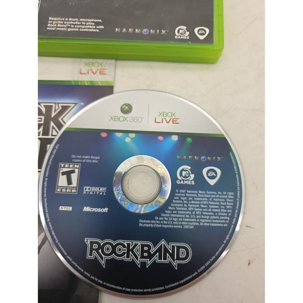 Original Rock Band (Microsoft Xbox 360, 2007) Complete CIB Tested &  Working